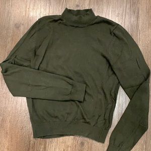 Green Mock Neck Sweater